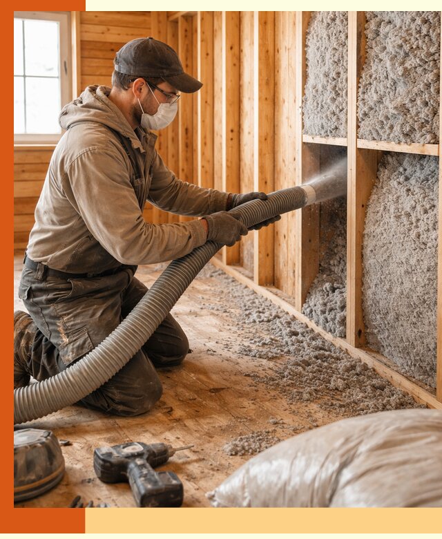 Утепление дачного дома эковатой в Нягани — быстро и надёжно