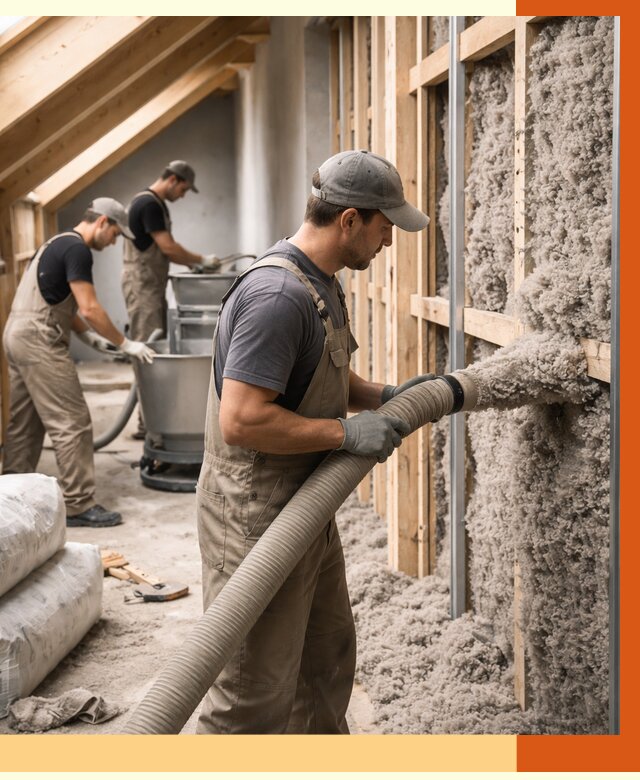 Утепление таунхауса эковатой в Нягани от 2241 руб./м² — монтаж и задувка | ТепломастерНга