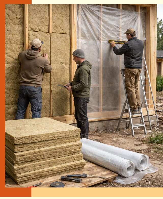 Утепление каркасного дома в Нягани под ключ с гарантией качества