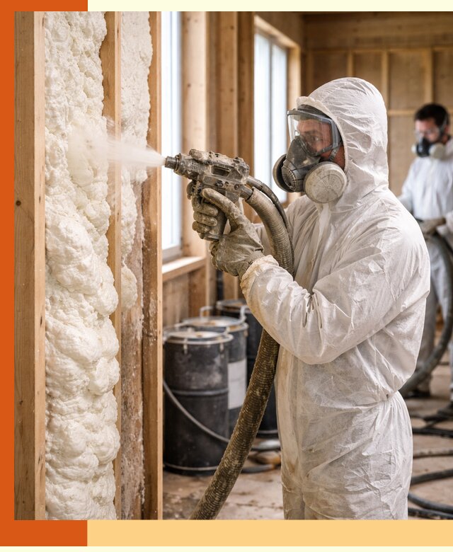 Утепление каркасного дома пенополиуретаном в Нягани