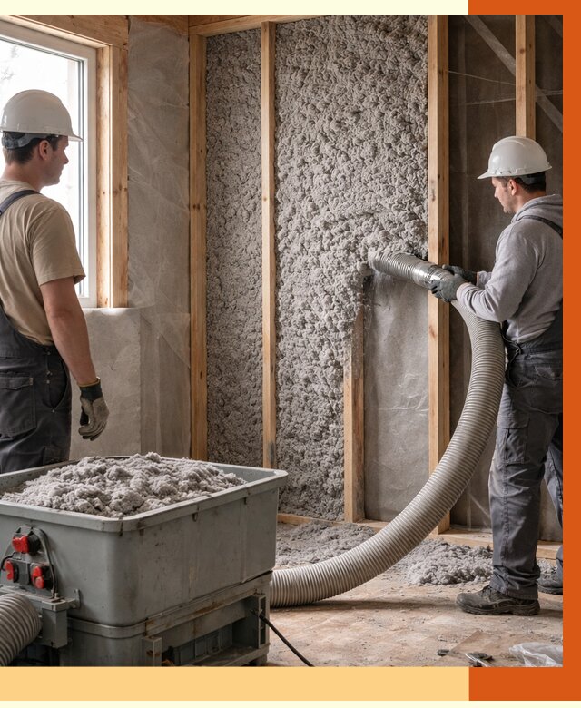 Утепление каркасного дома эковатой в Нягани от 1833 руб. | ТепломастерНга