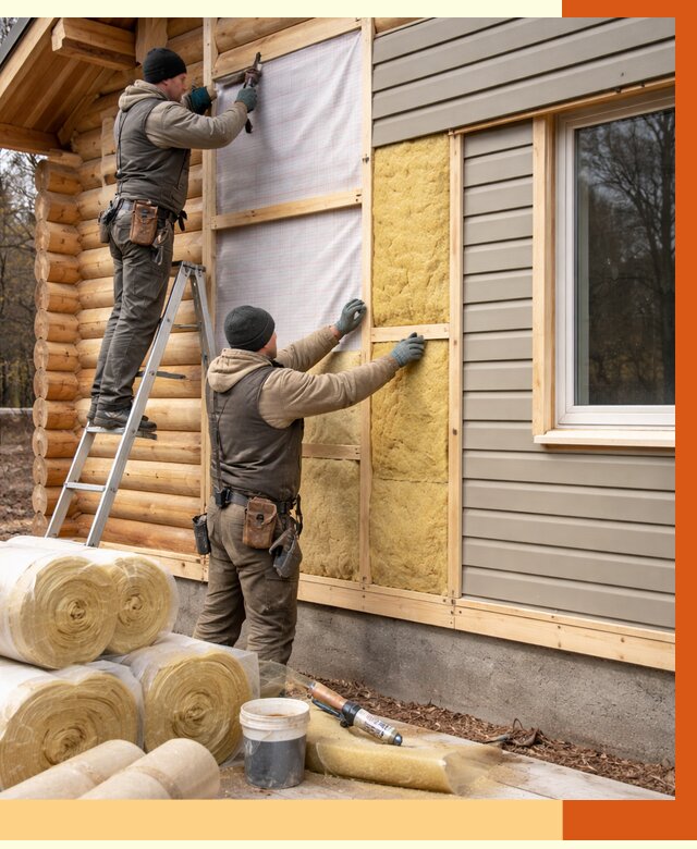 Утепление деревянного дома в Нягани от 6315 руб./м2 — заказать работы | ТепломастерНга