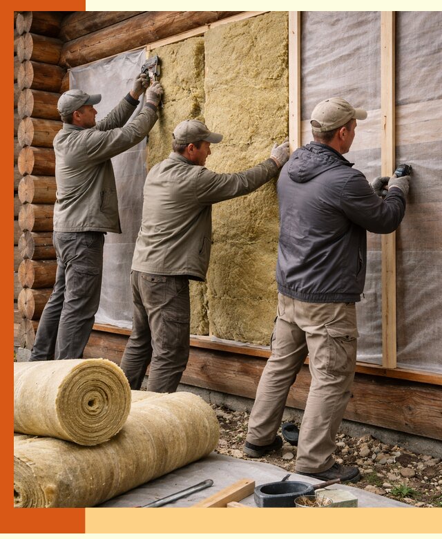 Утепление деревянного дома в Нягани эффективными технологиями
