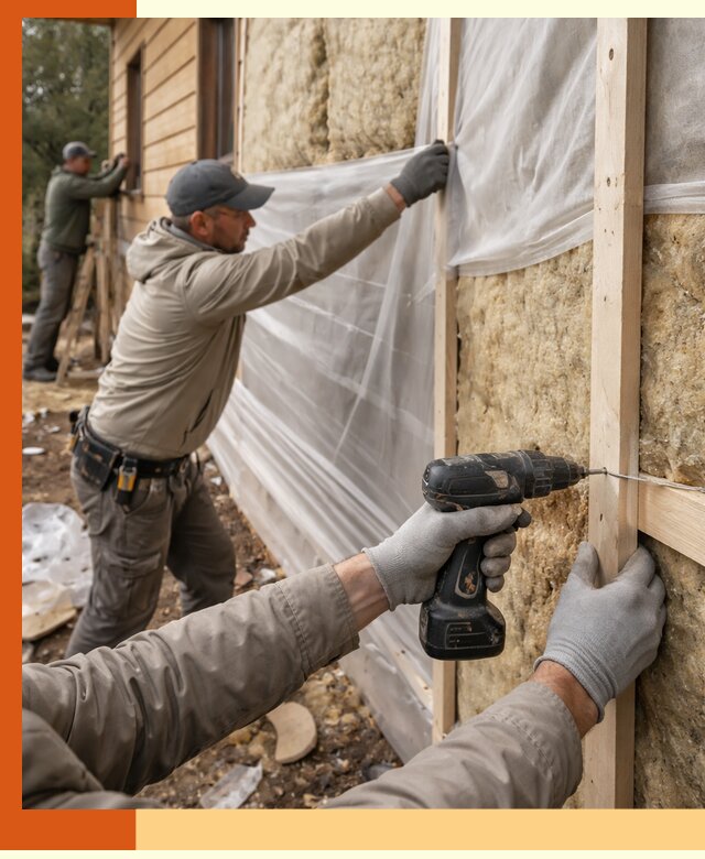 Утепление дома из бруса в Нягани качественно и долговечно
