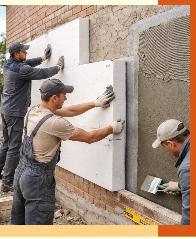 Утепление кирпичного дома в Нягани от 4278 руб. под ключ | ТепломастерНга