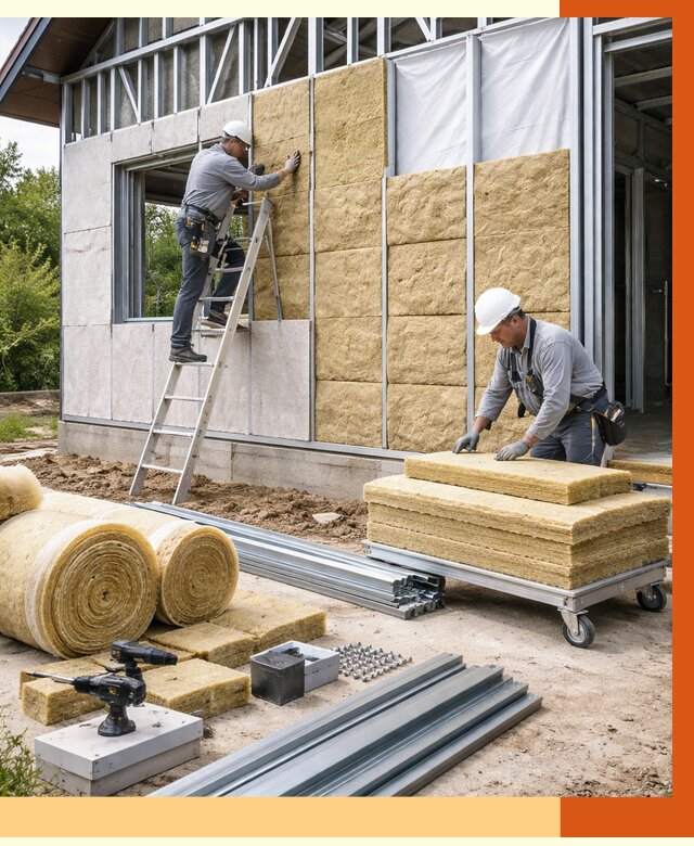 Утепление дома из ЛСТК в Нягани от 5297 руб./м² — профессионально | ТепломастерНга