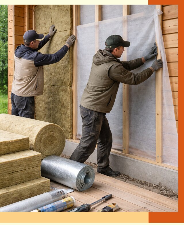 Утепление дома из двойного бруса в Нягани от 4889 руб./м² — ТепломастерНга под ключ