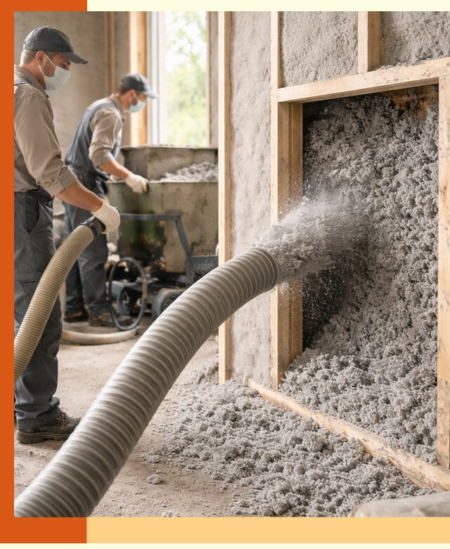 Утепление коттеджа эковатой в Нягани с гарантией качества