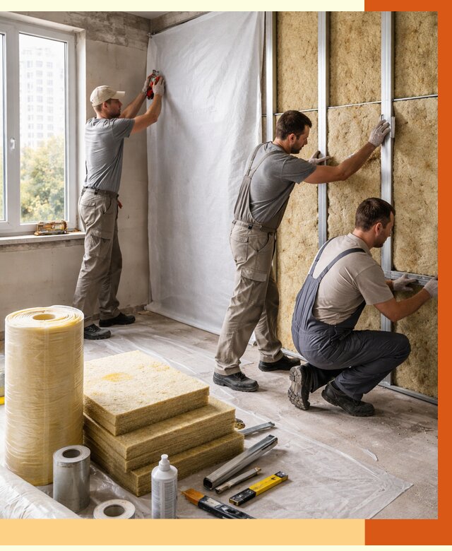 Утепление квартиры в Нягани от 4584 руб/м2 — утеплить квартиру изнутри и снаружи | ТепломастерНга