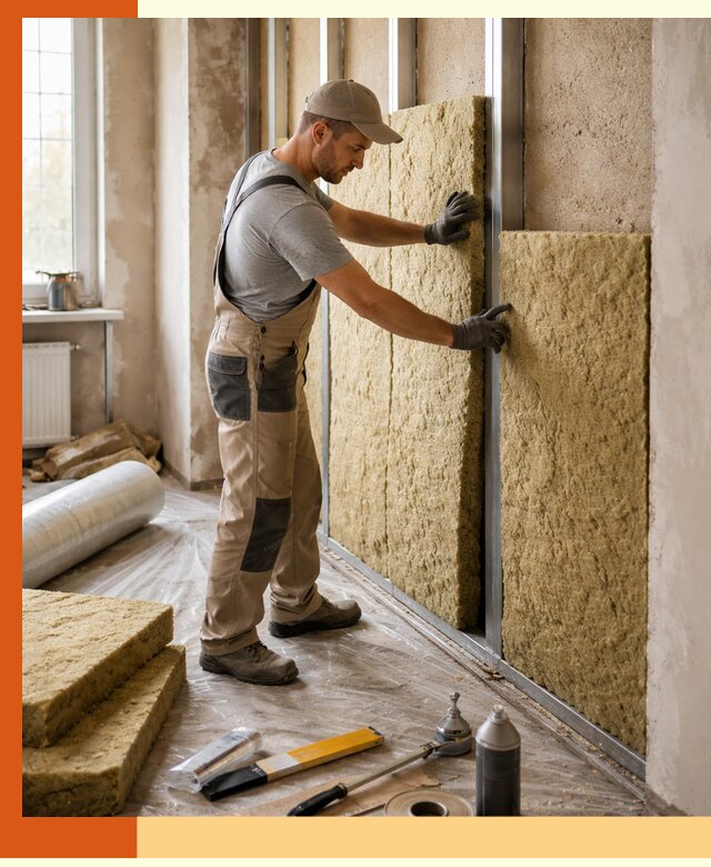 Утепление квартиры в Нягани — комплексная теплоизоляция стен и полов