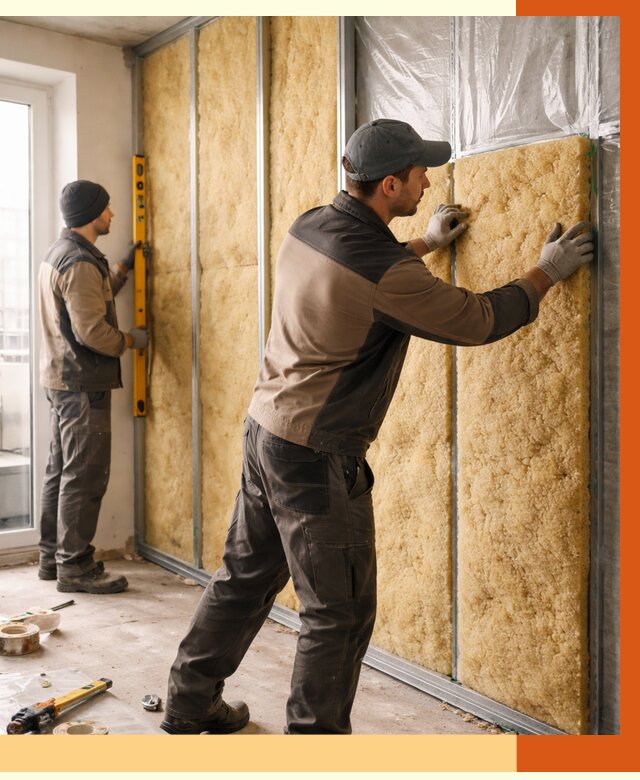 Утепление квартиры изнутри в Нягани от 4431 руб. за м2 | Проф. работы ТепломастерНга