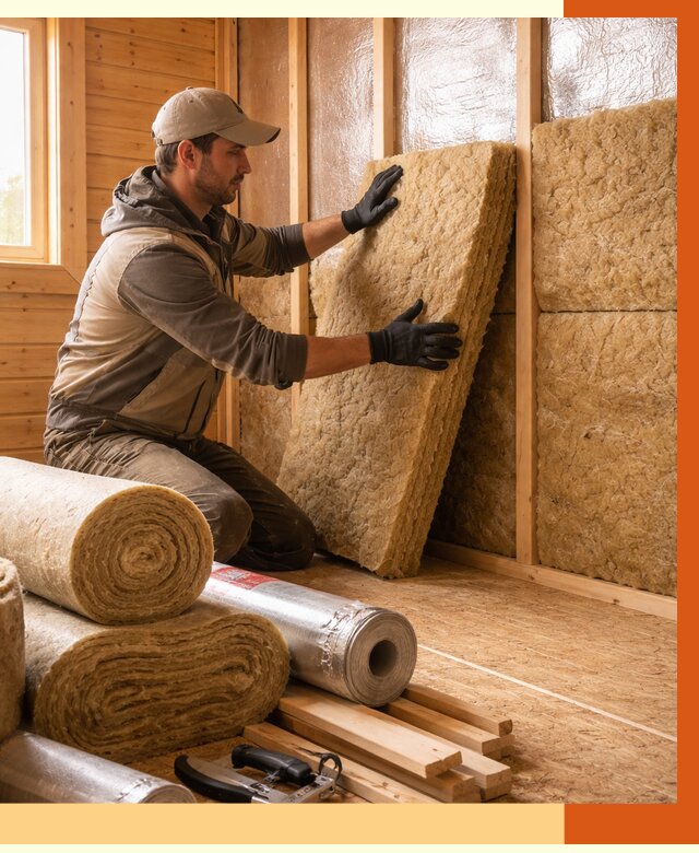 Утепление бани в Нягани под ключ от 4584 руб./м2 — утеплить потолок, пол и стены | ТепломастерНга