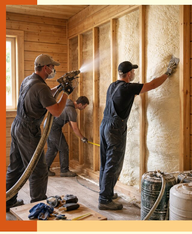 Утепление бани пенополиуретаном (ППУ) в Нягани