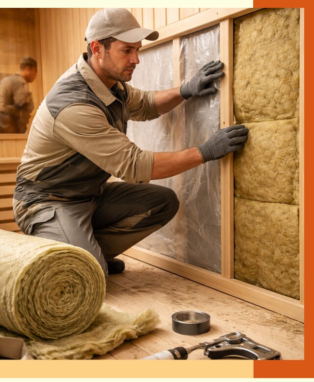 Утепление сауны изнутри в Нягани от 6621 руб. за м2 | ППУ, под ключ — ТепломастерНга