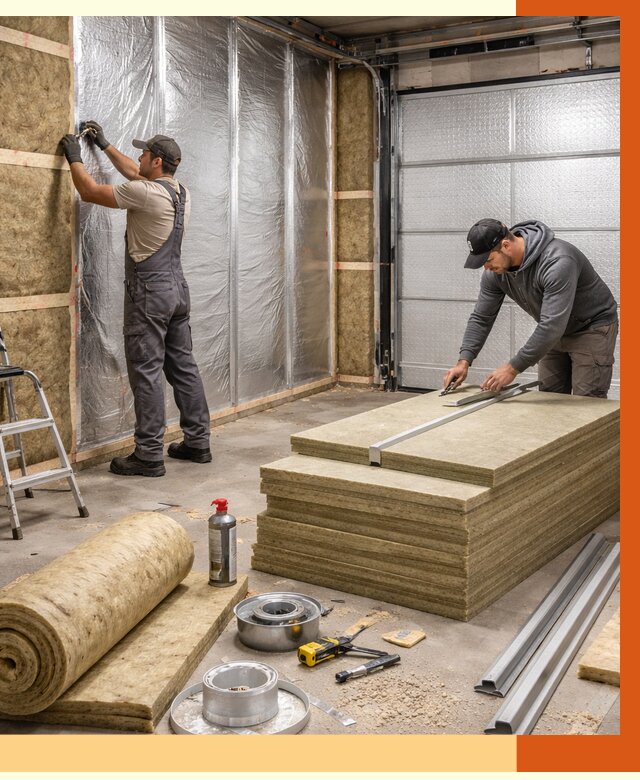 Утепление гаража в Нягани от 4584 руб/м2 — комплексное утепление ворот и стен | ТепломастерНга