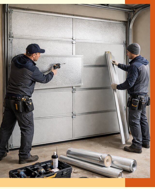 Утепление гаражных ворот в Нягани от 7996 руб/м2 — надежно и быстро | ТепломастерНга