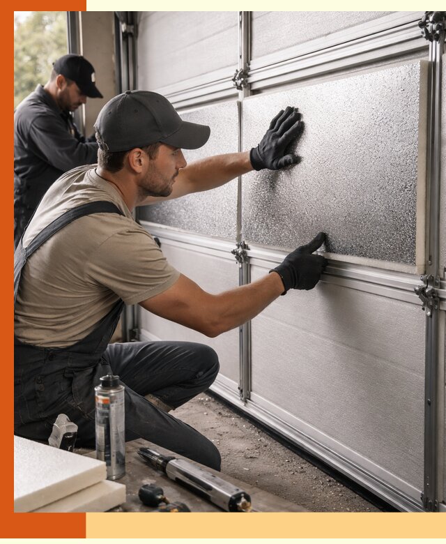 Утепление гаражных ворот в Нягани качественно и надежно