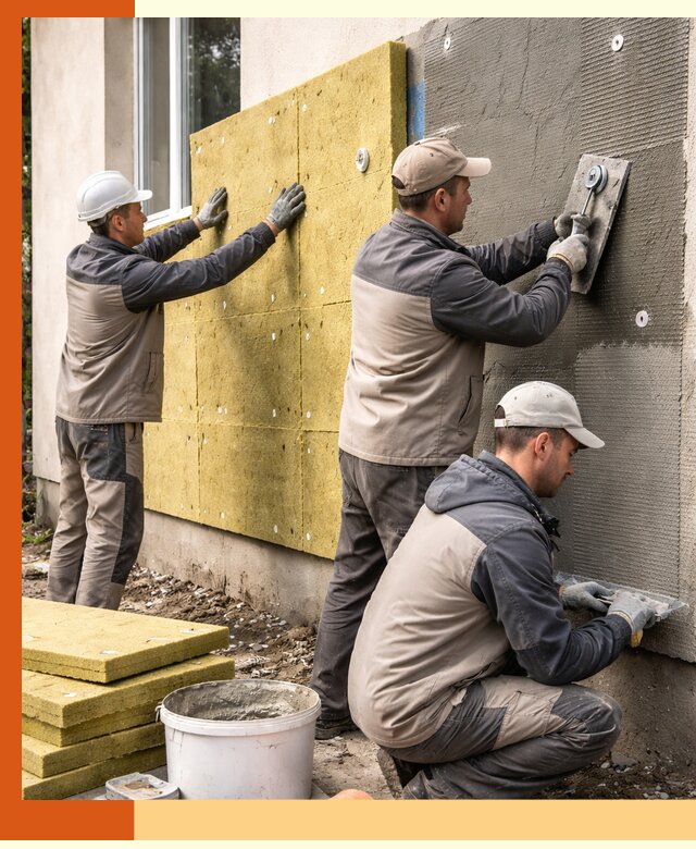 Утепление фасада под штукатурку в Нягани — энергоэффективная технология