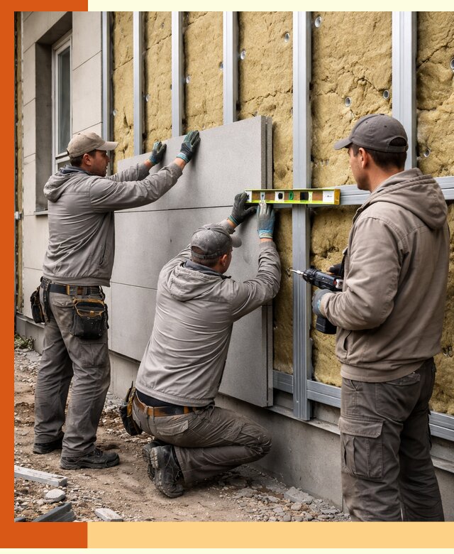 Утепление вентилируемого фасада под ключ в Нягани