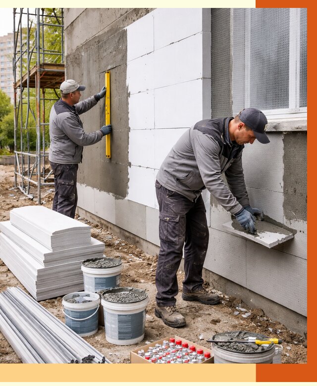 Утепление фасада и стен снаружи в Нягани от 4278 руб. | ТепломастерНга