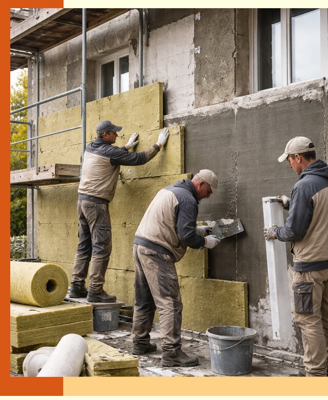 Утепление фасада зданий и домов в Нягани