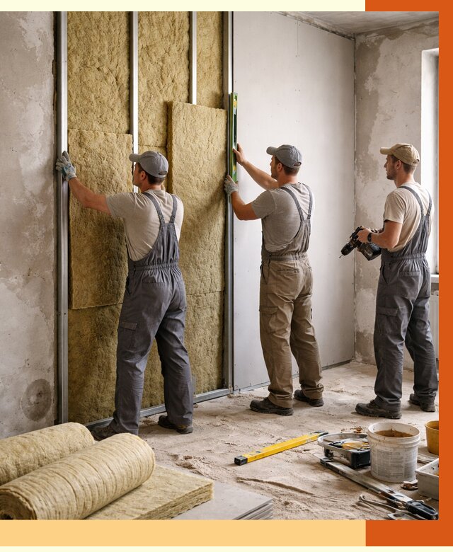 Утепление стен изнутри в Нягани от 2292 руб/м² под ключ | ТепломастерНга