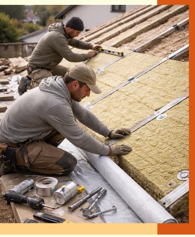 Утепление крыши снаружи в Нягани под ключ от 1222 руб./м2 | ТепломастерНга