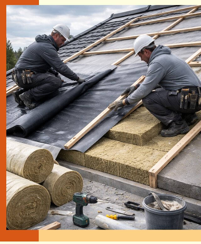 Утепление крыши снаружи в Нягани: профессиональная теплоизоляция