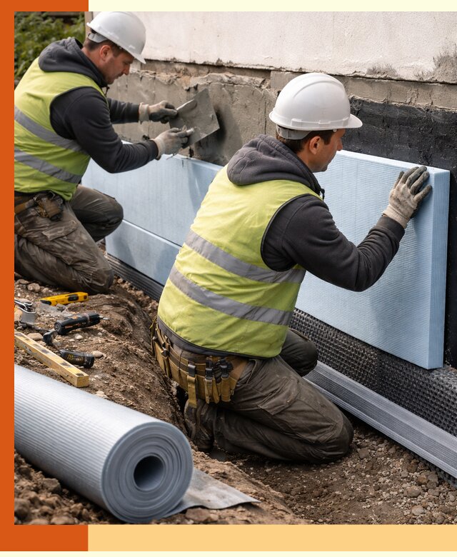 Утепление фундамента снаружи в Нягани — профессиональная теплоизоляция