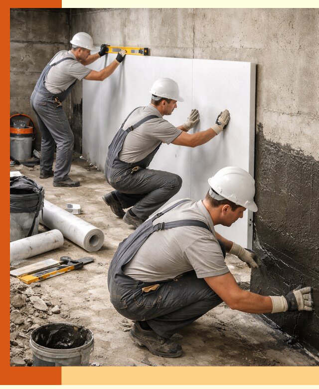 Утепление фундамента изнутри профессионально в Нягани