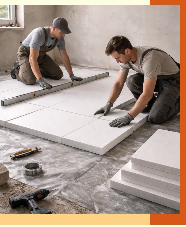 Утепление бетонного пола в Нягани от 2547 руб/м2 — монтаж и цена | ТепломастерНга