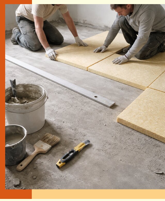 Утепление бетонного пола в Нягани профессионально и недорого