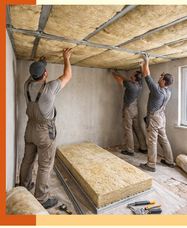 Утепление потолка в Нягани — тепло и без сквозняков