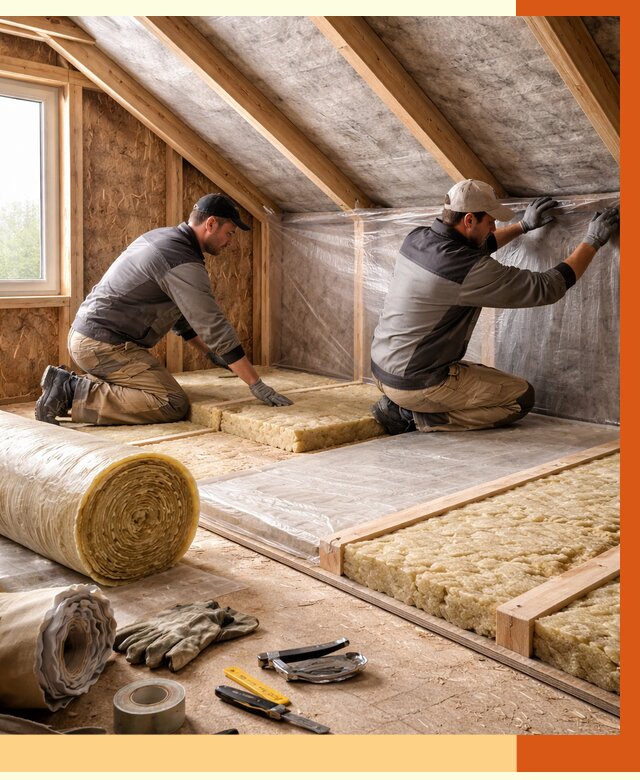 Утепление чердака в Нягани от 7640 руб/м² — теплоизоляция и комплексное утепление под ключ | ТепломастерНга