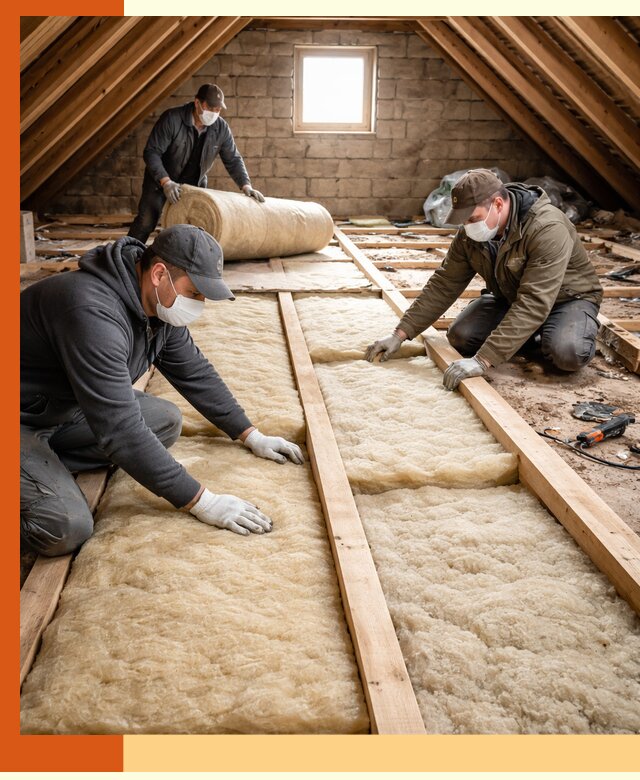 Утепление чердака в Нягани — профессиональная теплоизоляция кровли