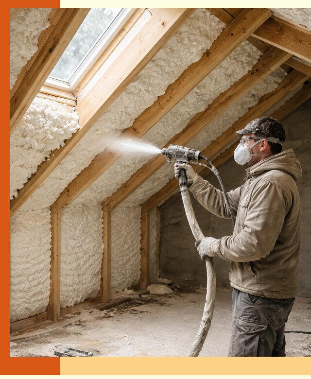 Утепление мансарды ППУ в Нягани быстро и надежно