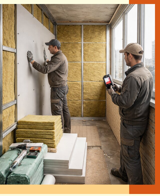 Утепление балкона в Нягани от 4584 руб. под ключ | ТепломастерНга