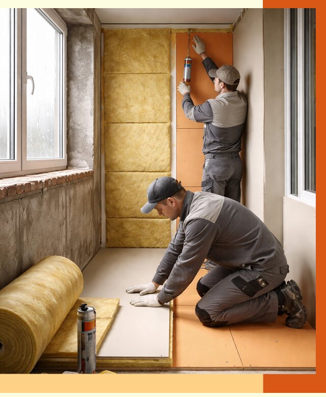 Утепление лоджии под ключ в Нягани от 6621 руб/м2 — комплексное решение | ТепломастерНга