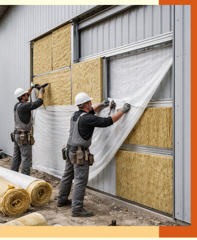 Утепление металлического склада в Нягани от 4584 руб/м2 — комплексное утепление под ключ | ТепломастерНга