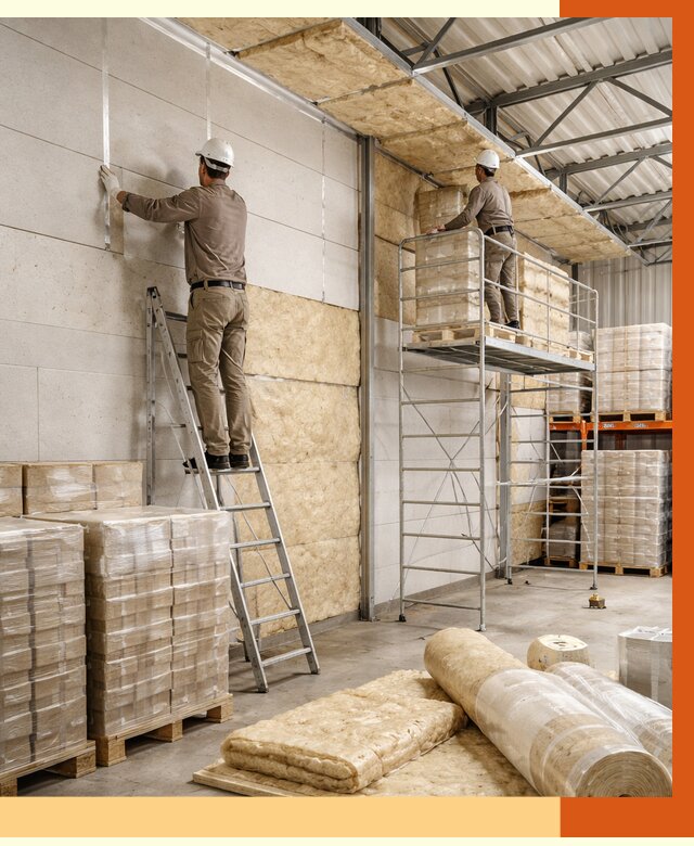 Утепление склада готовой продукции в Нягани от 1986 руб./м2 — комплексно | ТепломастерНга