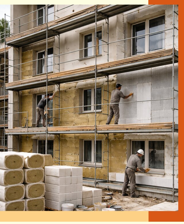 Утепление гостиницы в Нягани от 7334 руб./м2 — комплексно, ППУ, под ключ | ТепломастерНга