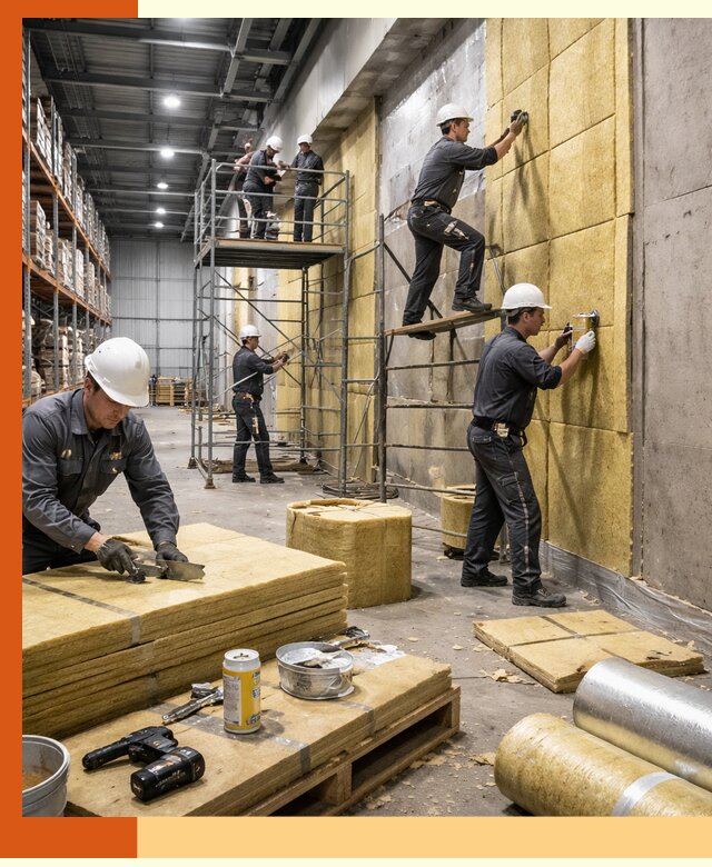 Утепление логистического центра в Нягани качественно и экономично