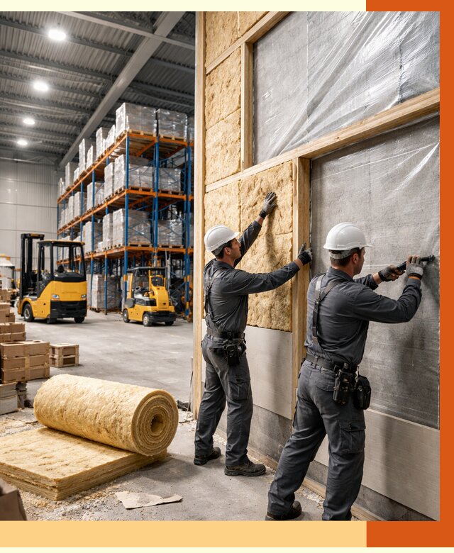 Утепление склада с техникой в Нягани от 4278 руб./м2 — комплексно под ключ | ТепломастерНга