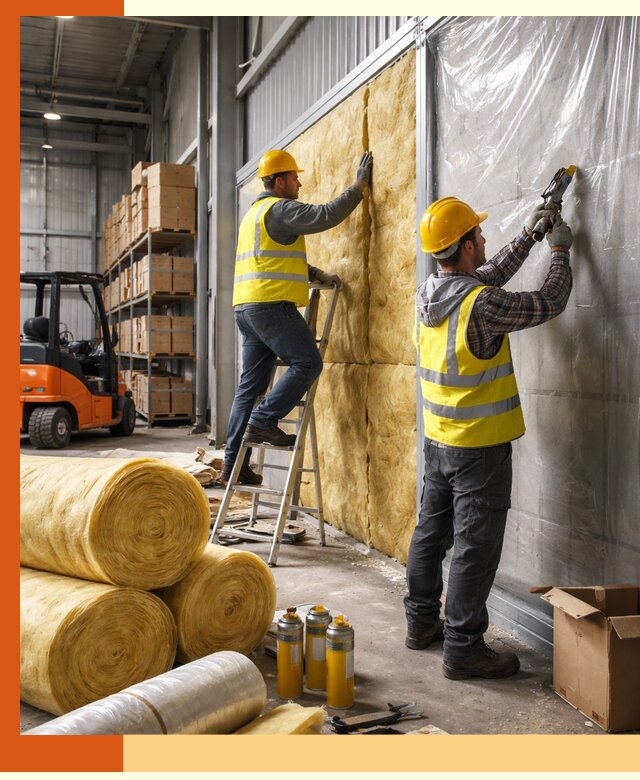 Утепление склада с техникой в Нягани под ключ