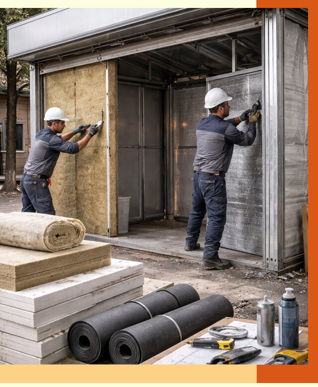 Утепление павильона шаурма в Нягани под ключ от 1222 руб. за м² | ТепломастерНга