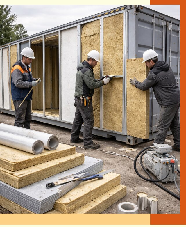 Утепление морского контейнера в Нягани от 3820 руб. под ключ | ТепломастерНга