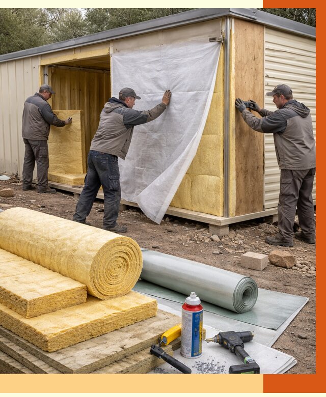 Утепление строительной бытовки в Нягани от 12733 руб. под ключ | ТепломастерНга