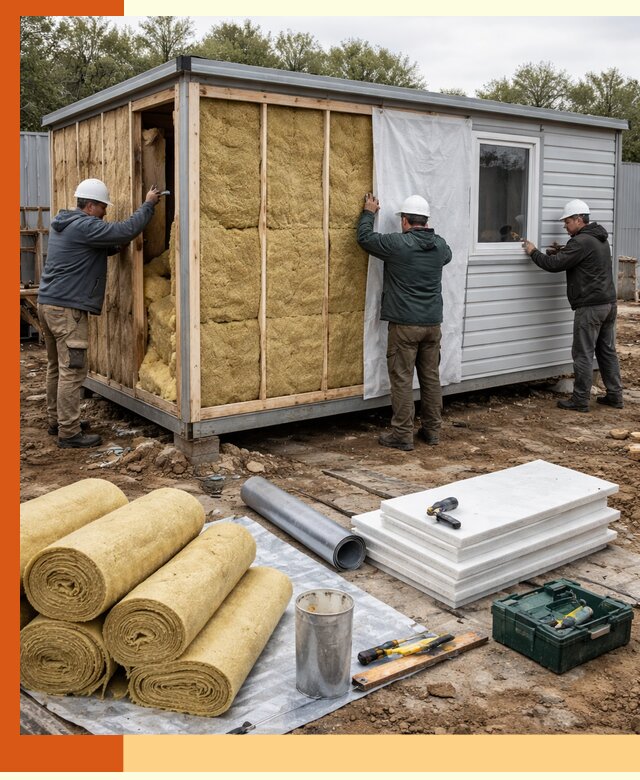 Утепление строительной бытовки под ключ в Нягани для любых условий