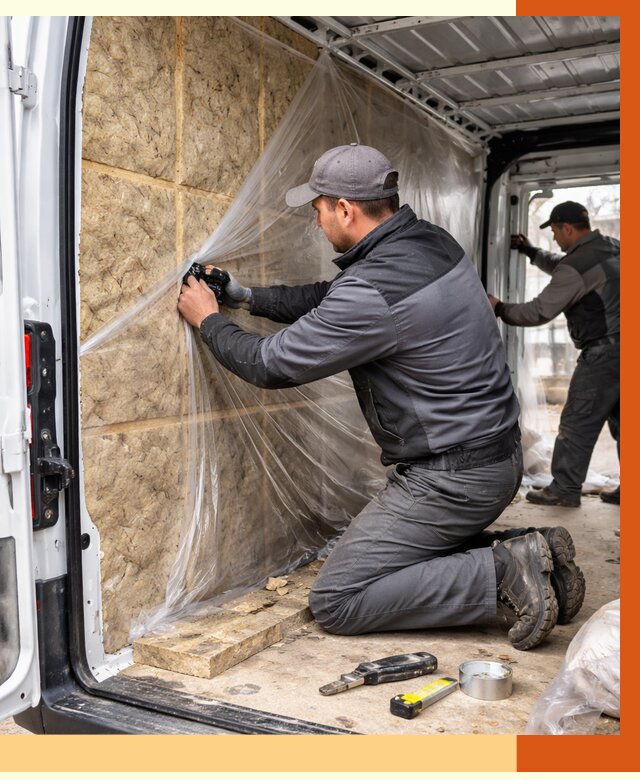 Утепление фургона в Нягани от 16807 руб/м2 — утепление фургона ППУ и кузова | ТепломастерНга