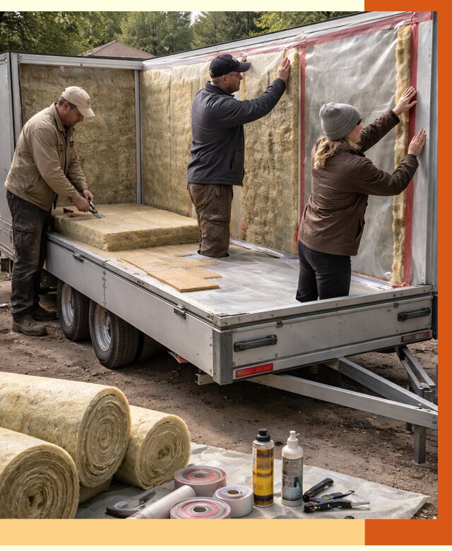 Утепление прицепа в Нягани под ключ от 12733 руб. — комплекс от ТепломастерНга